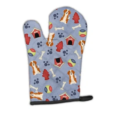 Caroline's Treasures Dog House English Foxhound Oven Mitt In Purple