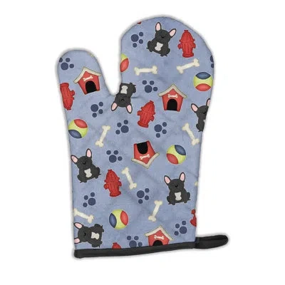 Caroline's Treasures Dog House French Bulldog Oven Mitt In Black