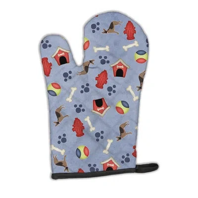 Caroline's Treasures Dog House German Shepherd Oven Mitt In Purple