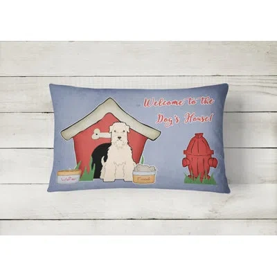 Caroline's Treasures Dog House Indoor/outdoor Graphic Print Fabric Lumbar Pillow