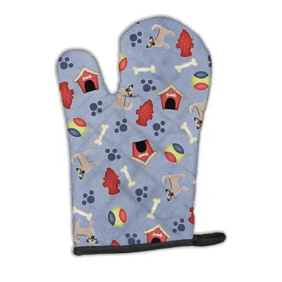 Caroline's Treasures Dog House Longhair Chihuahua Ii Oven Mitt In Purple