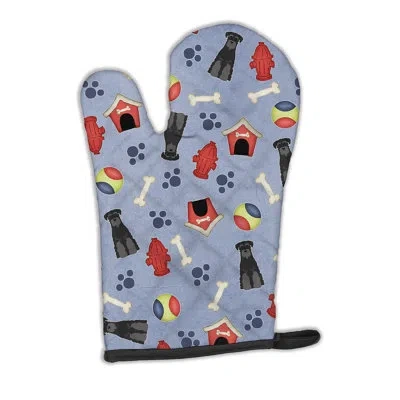 Caroline's Treasures Dog House Standard Schnauzer Oven Mitt In Black