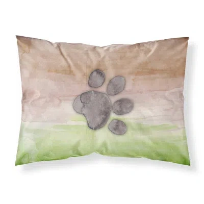 Caroline's Treasures Dog Paw Pillowcase In Brown