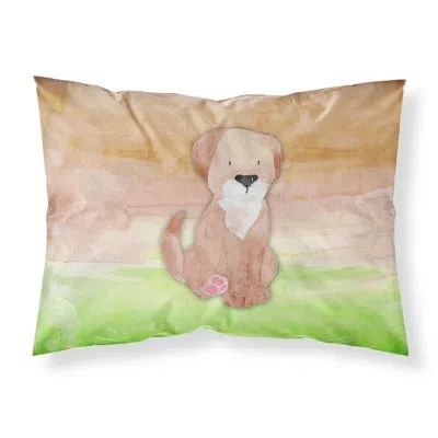 Caroline's Treasures Dog Pillowcase In Brown