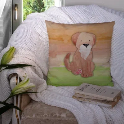 Caroline's Treasures Dog Watercolor Indoor/outdoor Throw Pillow