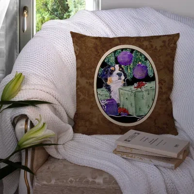 Caroline's Treasures Dog With Gift Boxes Indoor/outdoor Throw Pillow