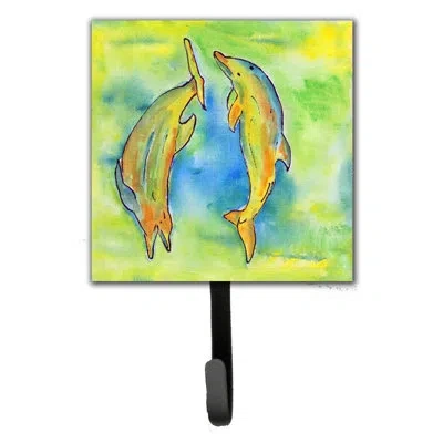 Caroline's Treasures Dolphin Wall Hook In Blue;green;yellow