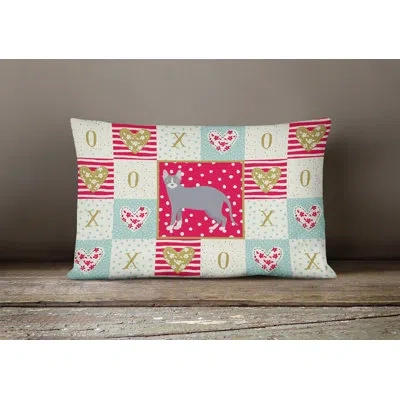 Caroline's Treasures Don Sphynx #2 Cat Love Indoor / Outdoor Patchwork Lumbar Pillow