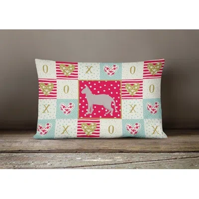 Caroline's Treasures Don Sphynx Cat Love Outdoor Rectangular Cushion With Filling