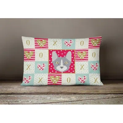 Caroline's Treasures Don Sphynx Cat Love Outdoor Rectangular Cushion With Filling