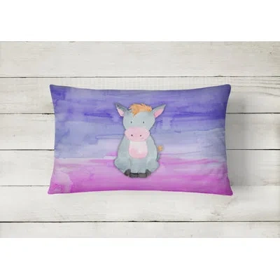 Caroline's Treasures Donkey Watercolor Lumbar Pillow