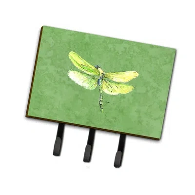 Caroline's Treasures Dragonfly Leash Holder And Key Hook In Green