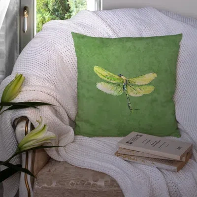 Caroline's Treasures Dragonfly Outdoor Square Pillow Cover & Insert In Multicolor
