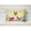 Caroline's Treasures Easter Eggs Bull Terrier Rectangular Lumbar Pillow