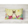 Caroline's Treasures Easter Eggs Rectangular Bull Terrier Lumbar Pillow