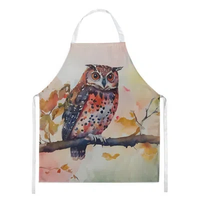 Caroline's Treasures Elf Owl Apron In Multicolor