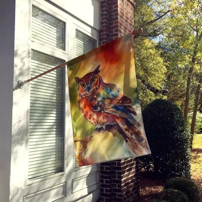 Caroline's Treasures Elf Owl House Flag_dac3221