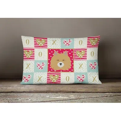 Caroline's Treasures Elo Dog Love Outdoor Rectangular Cushion With Filling