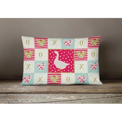 Caroline's Treasures Embden Goose Love Outdoor Rectangular Cushion With Filling