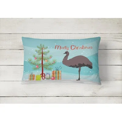 Caroline's Treasures Emu Christmas Fabric Indoor/outdoor Throw Pillow