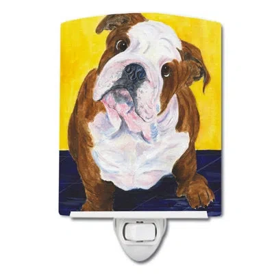 Caroline's Treasures English Bulldog Ceramic Night Light In Red;yellow