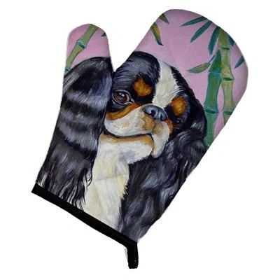 Caroline's Treasures English Toy Spaniel Oven Mitt In Black;brown;pink