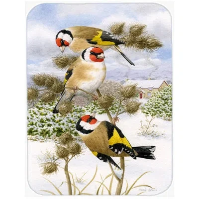 Caroline's Treasures European Goldfinch Glass Cutting Board