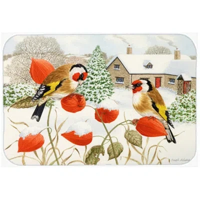 Caroline's Treasures European Goldfinches Glass Cutting Board