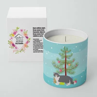 Caroline's Treasures Exotic Shorthair #2 Cat Merry Christmas 10 oz Decorative Soy Candle In Multi Color