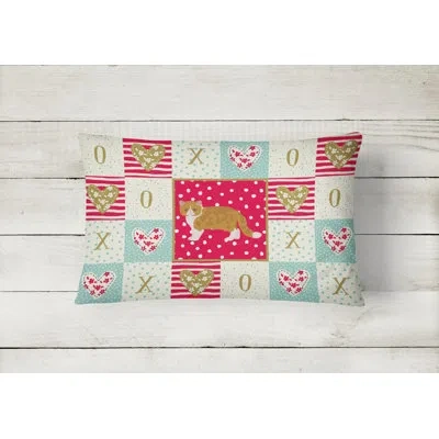 Caroline's Treasures Exotic Shorthair #3 Cat Love Outdoor Rectangular Cushion With Filling
