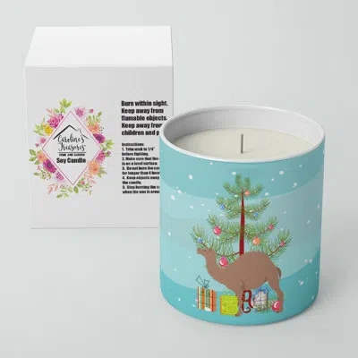 Caroline's Treasures F1 Hybrid Camel Christmas 10 oz Decorative Soy Candle In Blue;green
