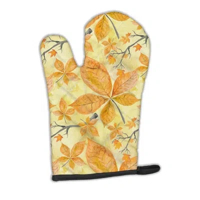 Caroline's Treasures Fall Leaves And Branches Oven Mitt In Yellow;orange