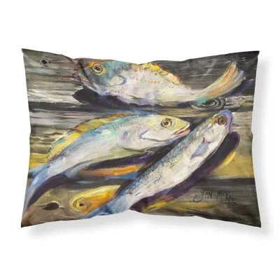 Caroline's Treasures Fish On The Dock Pillowcase In Black