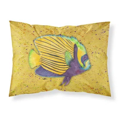 Caroline's Treasures Fish Tropical Fish Pillowcase In Mustard