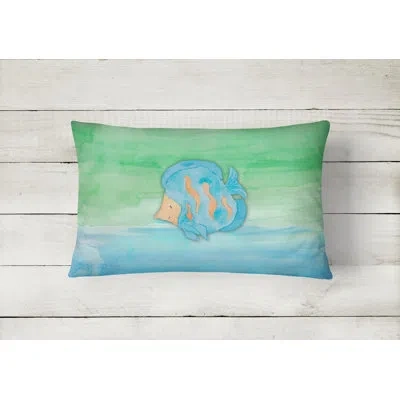 Caroline's Treasures Fish Watercolor Lumbar Pillow