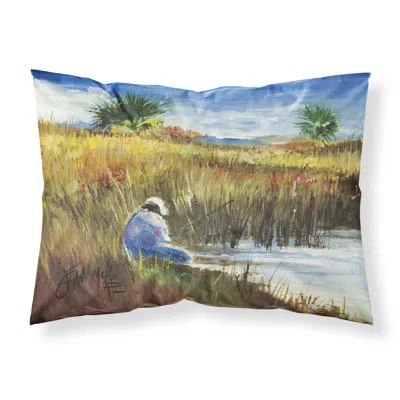 Caroline's Treasures Fisherman On The Bank Pillowcase In Yellow