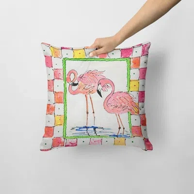 Caroline's Treasures Flamingo Indoor/outdoor Throw Pillow