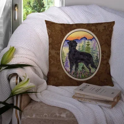 Caroline's Treasures Flat Coated Retriever Indoor/outdoor Throw Pillow