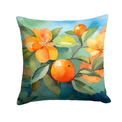 Caroline's Treasures Florida Blossom In Watercolor Throw Pillow In Multicolor