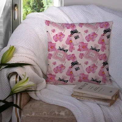 Caroline's Treasures Flowers And Perfume Outdoor Throw Pillow