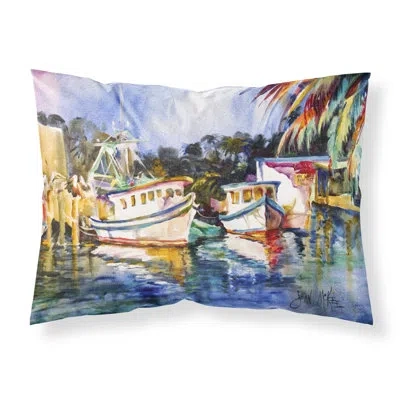 Caroline's Treasures Fly Creek Fish Market Pillowcase In Purple
