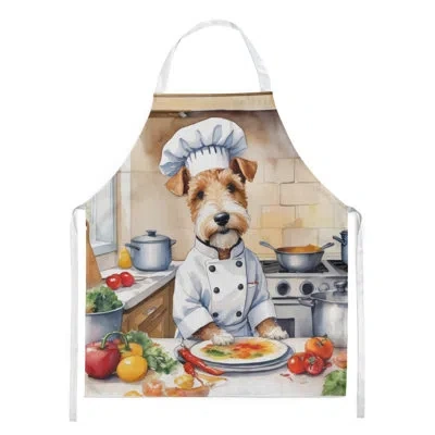 Caroline's Treasures Fox Terrier The Chef Apron In Multicolor
