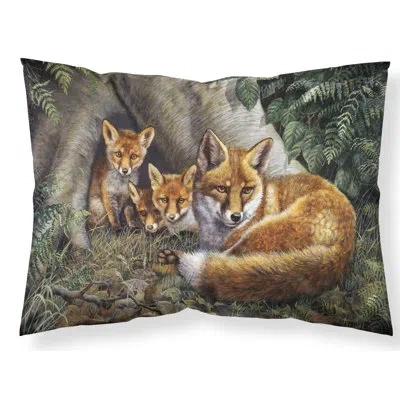Caroline's Treasures Foxes At Home Pillowcase In Brown