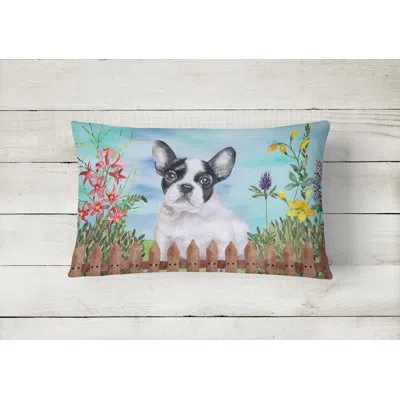 Caroline's Treasures French Bulldog Spring Indoor/outdoor Throw Pillow