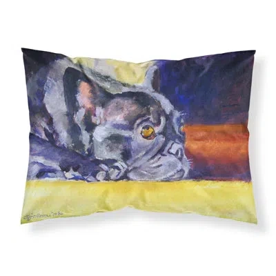 Caroline's Treasures French Bulldog Sunny Pillowcase In Dark Blue