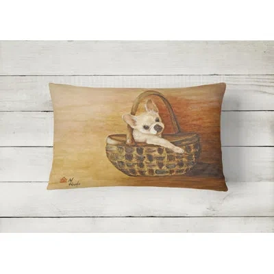 Caroline's Treasures French Bulldog Take Me Too Fabric Indoor/outdoor Throw Pillow