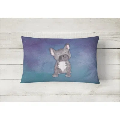 Caroline's Treasures French Bulldog Watercolor Lumbar Pillow
