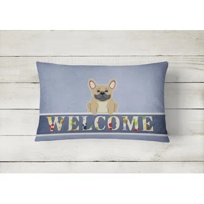 Caroline's Treasures French Bulldog Welcome Lumbar Pillow