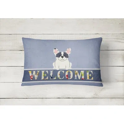 Caroline's Treasures French Bulldog Welcome Lumbar Pillow