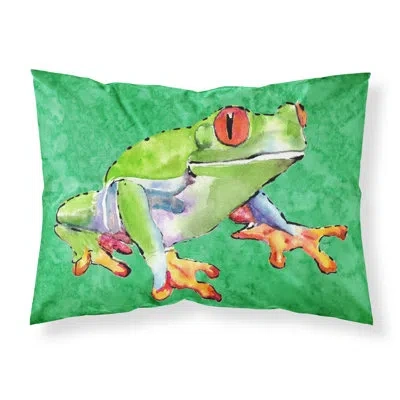Caroline's Treasures Frog Pillowcase In Green